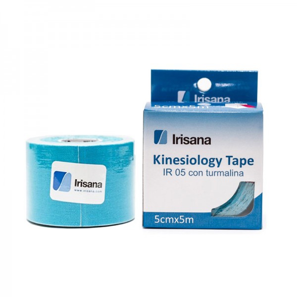 Kinesiology Tampe Irisana com turmalina cor azul 5cmx5m