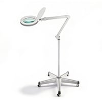 Candeeiro LED com lupa WIDEN +: cinco acréscimos, luz regulable, três temperaturas de cor e base com rodas Candeeiro LED com lupa WIDEN +: cinco acréscimos, luz regulable, três temperaturas de cor e base com rodas