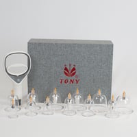 Set de ventosas ao vazio TONY (Calvo Esquerdo) de 12 Unidades para Terapia com Ventosas Set de ventosas ao vazio TONY (Calvo Esquerdo) de 12 Unidades para Terapia com Ventosas