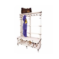 Banco modular com perchero e repisa dois metros