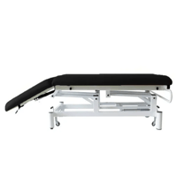 Marquesa hidráulica de dois corpos Kinefis Quality (estofada em negra): Com rodas escamoteables, respaldo reclinable por pistão de gás, estrutura branca de grande estabilidade - Última Unidade em estoque Marquesa hidráulica de dois corpos Kinefis Quality (estofada em negra): Com rodas escamoteables, respaldo reclinable por pistão de gás, estrutura branca de grande estabilidade - Última Unidade em estoque