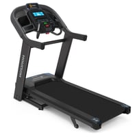 Fita de correr plegable Horizon Fitness 7.4at: controles velocidade e inclinação QuickDial, transmissão de frequência cardíaca e Bluetooth