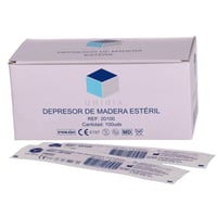 Depresor de madeira estéril (Caixa de 100 unidades)