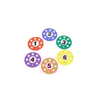 Jogo de seis discos com buracos