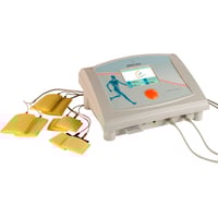 Eletroestimulador Therapic 9200: Aparelho para electroterapia de baixa frequência e meia frequência de dois canais. Linha Prestige