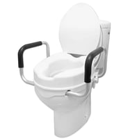 Elevador WC com Reposabrazos (10 cm), Alça Inodoro para Adultos com Tampa PEPE Elevador WC com Reposabrazos (10 cm), Alça Inodoro para Adultos com Tampa PEPE