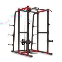 Pulley Cage BH Fitness: jaula multiejercicio com polia integrada, barra de dominadas e topos de segurança