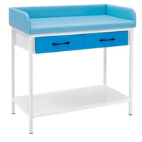 Mesa nua bebés: Ideal para a exploração de recém nascidos. Equipada com duas gavetas (várias cores disponíveis)