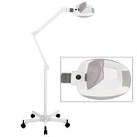 Candeeiro lupa LED de luz fria Ampli com ponto focal de cinco acréscimos (base rodable)