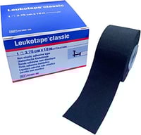 Leukotape Classic Fita Elástica Adesiva 3,75 cm x 10 metros: Cor Preta