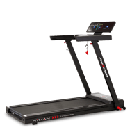 Fita de correr Nyman Ultra-plegable BH Fitness: com até 16 Km/h e uma superfície de carreira de 45 cm
