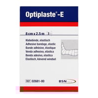 Optiplaste-E (ex-Elastoplast-E) 8 cm x 2,5 metros: Ligadura elástica adesiva de algodão e viscosa