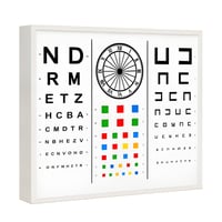 Optotipo para revisões oftalmológicas para adultos