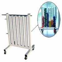Suporte para pesas de vinilo com rodas e barra - OUTLET