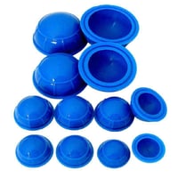 Kit de 12 ventosas de silicona azul