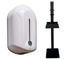 Suportes e dispensadores de gel hidroalcohólico Suportes e dispensadores de gel hidroalcohólico