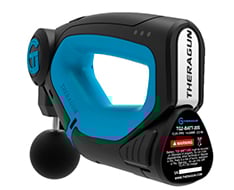 Pistolas de percussão e rollers de massagem