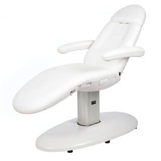Cadeirão marquesa de estética Vome: Elétrico com três motores para regular a altura e inclinação do respaldo, grande conforto e reposabrazos abatibles