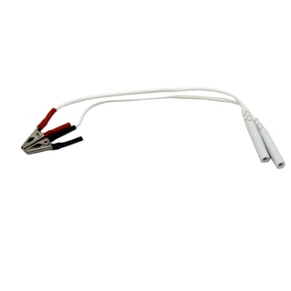 Jogo de cabos com Pinza de Cocrodilo Pequena 1cm: Ideal para estimuladores de acupuntura