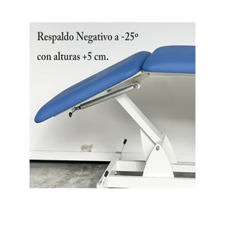 Sistema respaldo em negativo -25º (alturas máxima / mínima sobem 5 centímetros)