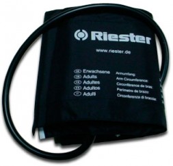 Braçadeira de velcro preto para tensiómetro Riester. Tamanho adulto (três modelos)