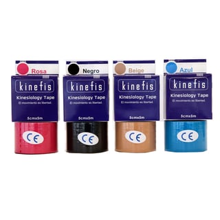 Pack Poupo - 6 rolos Banda Neuromuscular - Kinefis Kinesiology Tape 5 cm x 5 metros