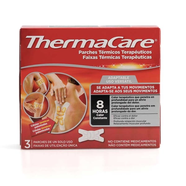 Thermacare Adaptável: parches térmicos terapêuticos adaptáveis a qualquer parte do corpo (três unidades)