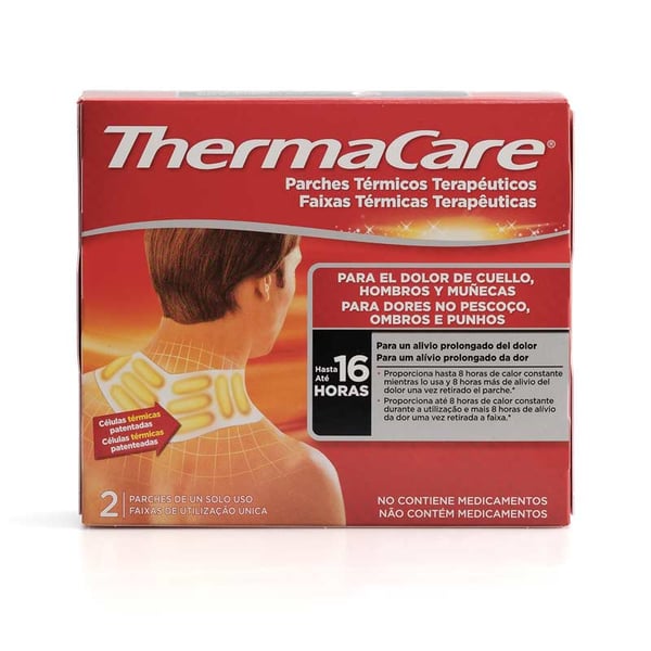 Thermacare pescoço e ombro: parches térmicos terapêuticos para a dor de pescoço, ombro e boneca (duas unidades)