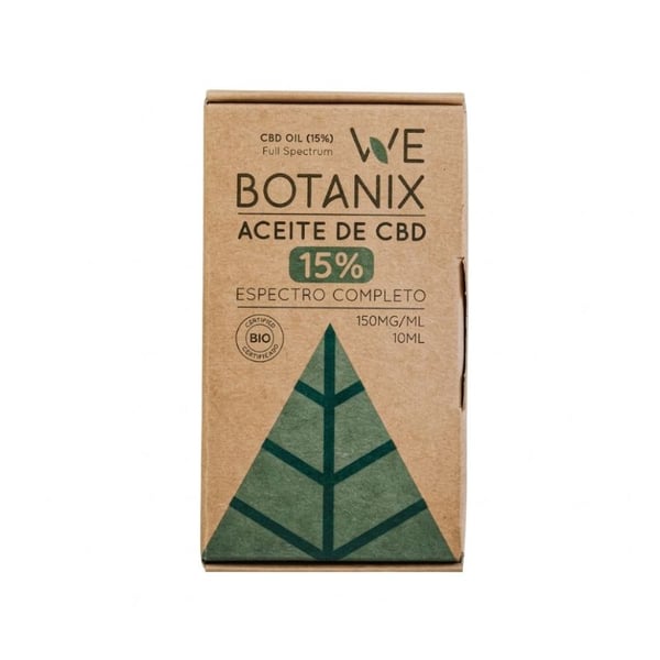 Óleo CBD 15% BIO 10ml WeBotanix: Procedente de cânhamo orgânico e 99% de agricultura ecológica