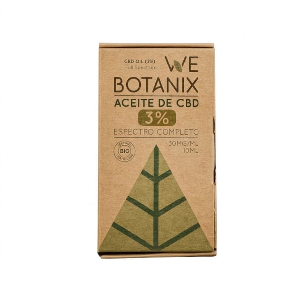 Óleo de CBD 3% BIO 10ml WeBotanix: Procedente de cânhamo orgânico e 99% de agricultura ecológica