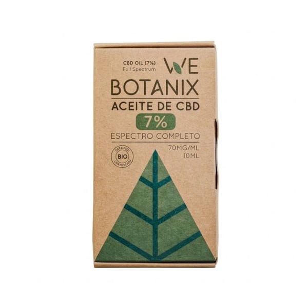 Óleo CBD 7% BIO 10ml WeBotanix: Procedente de cânhamo orgânico e 99% de agricultura ecológica