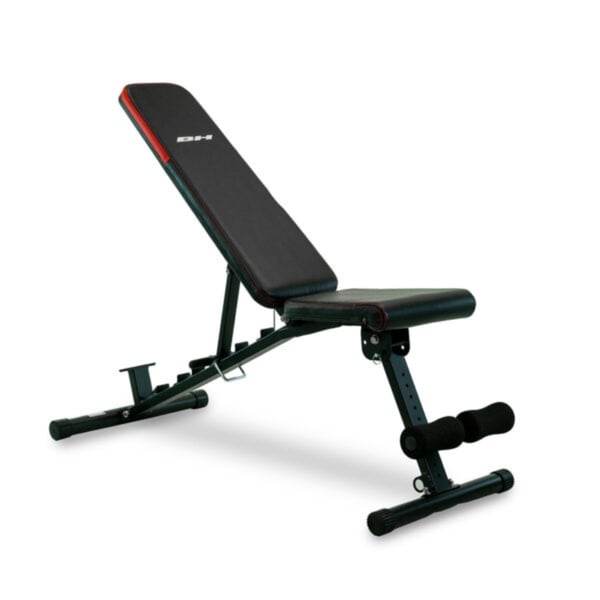 Banco de musculación de uso doméstico: BH Fitness Weight Bench G312 com estrutura de aço resistente