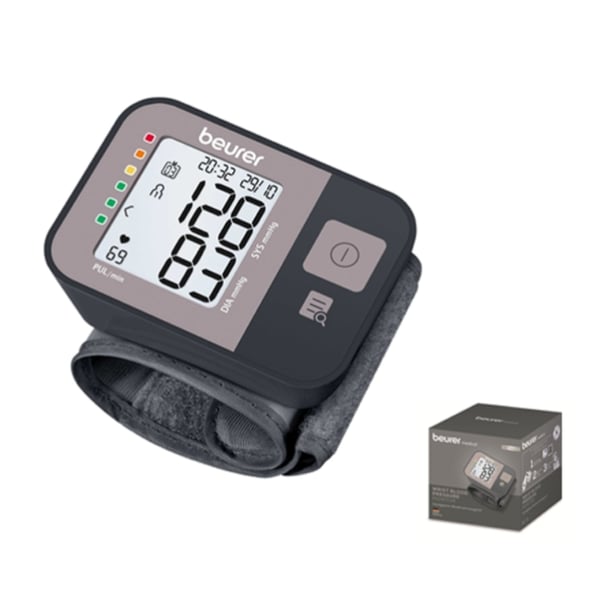 Tensiómetro de Boneca Beurer BC1R Vital+: Com Medição automática, Detecção de Arritmia e Indicador de Riscos por Cores