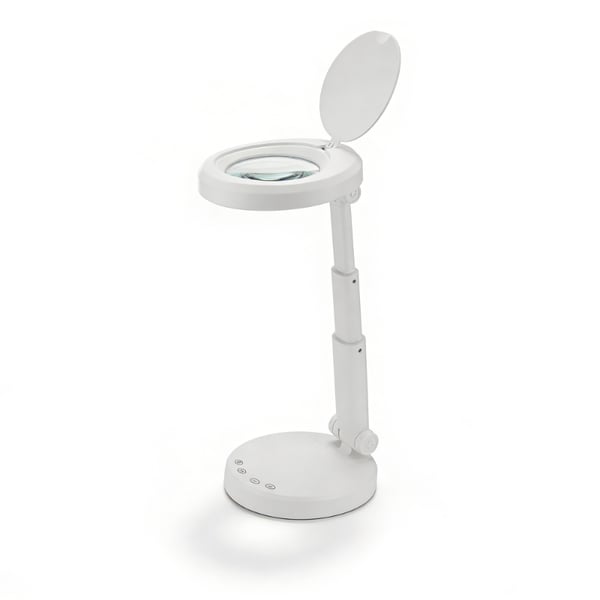 Candeeiro LED de sobremesa com lupa 5 acréscimos FLIP: para trabalhos de precisão em estética, manicura ou eletrónico