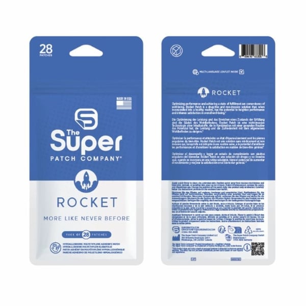 ROCKET Super Patch - Pacote de 28 parches: Estimulação vibrotáctil que pode aumentar o rendimento e melhorar a satisfação no bem-estar geral