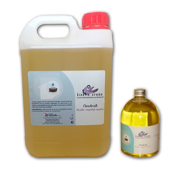 Óleo de Massagem Neutro (garrafa de 5 litros) + 1 Bote de Óleo de Massagem Neutro 500 ml de PRESENTE