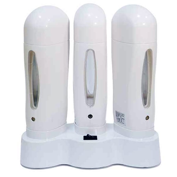 Calentador de Cera Tripleheater (três cartuchos): Equipado com indicador lateral do nível de cera