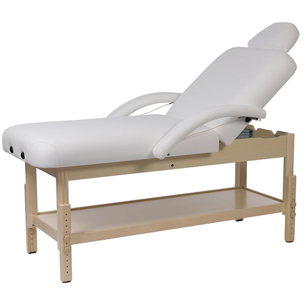 Marquesa fixa de estética de madeira Long de dois corpos: Funcionalidade e acabados de grande qualidade (2 cores de madeira disponíveis)