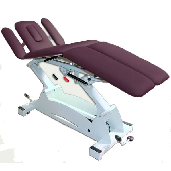 Marquesa hidráulica de seis corpos Kinefis Supreme 194 x 70 cm com rodas escamoteables