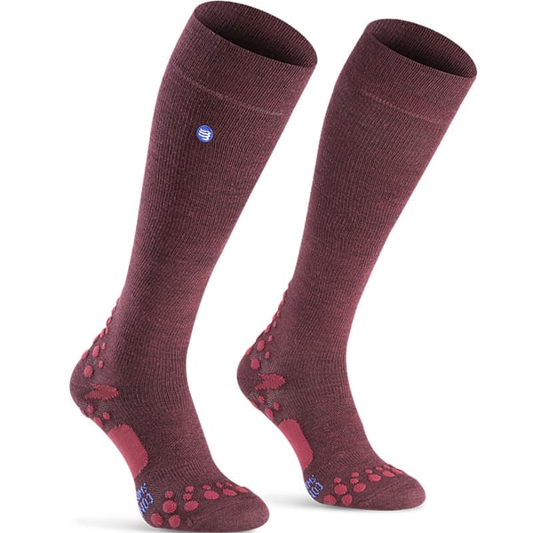 ÚLTIMAS TALHAS - Calcetines Vida Diária Compressport Care Socks - Cor Granate (Talha L)