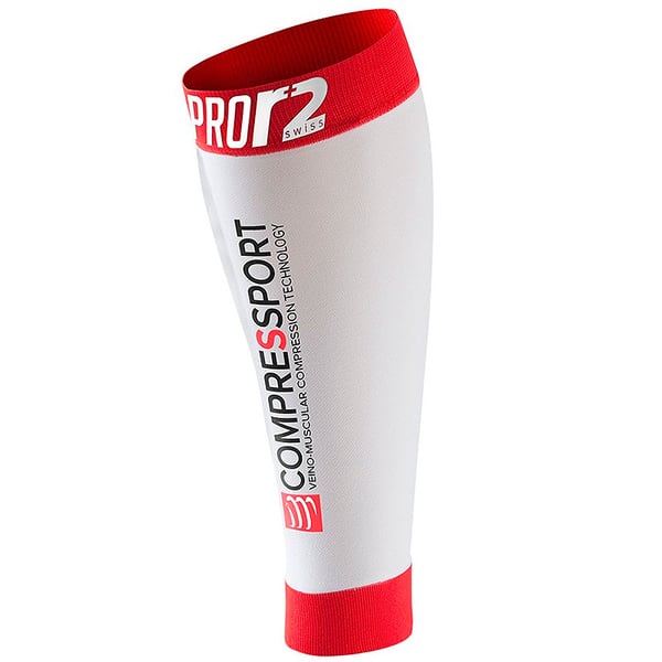 ÚLTIMAS TALHAS - Compressport Pernera Pró Racing Calf R2 Swiss - Cor Branca