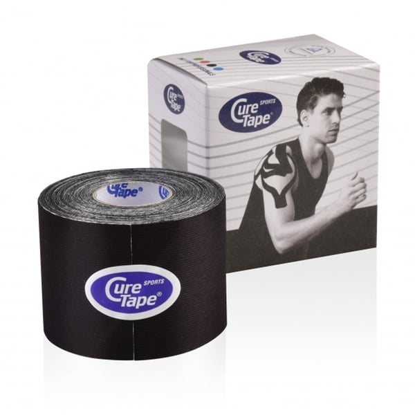 Cure Tape Sports 5 cm x 5 m Cor Preta: Novo banda para o desporto