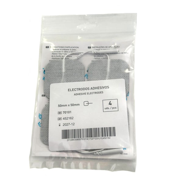 Elétrodos adesivos quadrados cabo Economy - (50x50 mm)