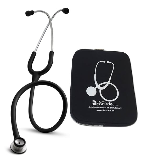 Fonendoscopio Littmann Classic II Neonatal (cor preta) + Presente de funda protetora acolchada