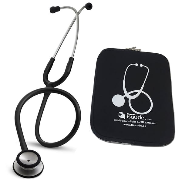 Fonendoscopio Littmann Classic II SE (cor preta) + Presente de funda protetora acolchada