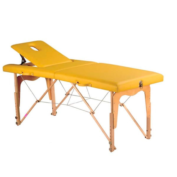 Marquesa plegable de madeira, dois corpos e altura regulable Kinefis Doubs 182 x 70