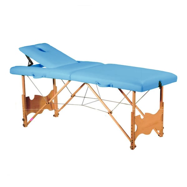 Marquesa plegable de madeira, dois corpos e altura regulable Kinefis San 182 x 70