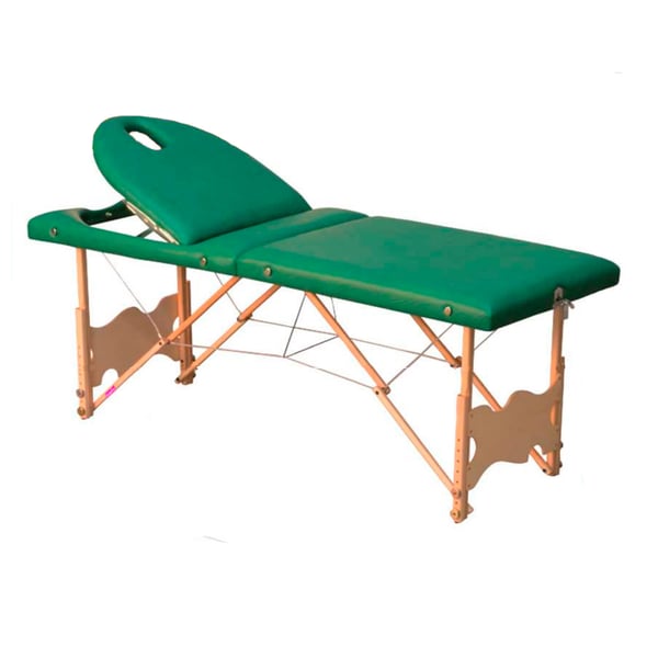 Marquesa plegable de madeira, dois corpos e altura regulable Kinefis Ems 182 x 62