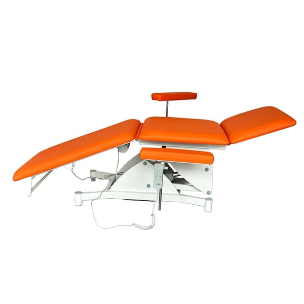 Cadeirão marquesa de estética Kinefis Ecoflex: Elétrico com estrutura robusta de três corpos e elevação e respaldo regulables