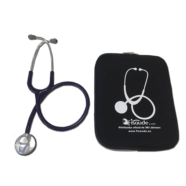 Fonendoscopio Littmann Master Classic II (cor Preta) + Presente de funda protetora acolchada